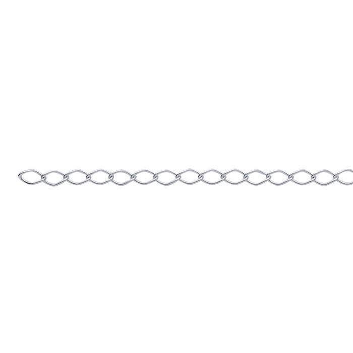 Sterling Silver 2.85mm Curb Chain, By the Foot