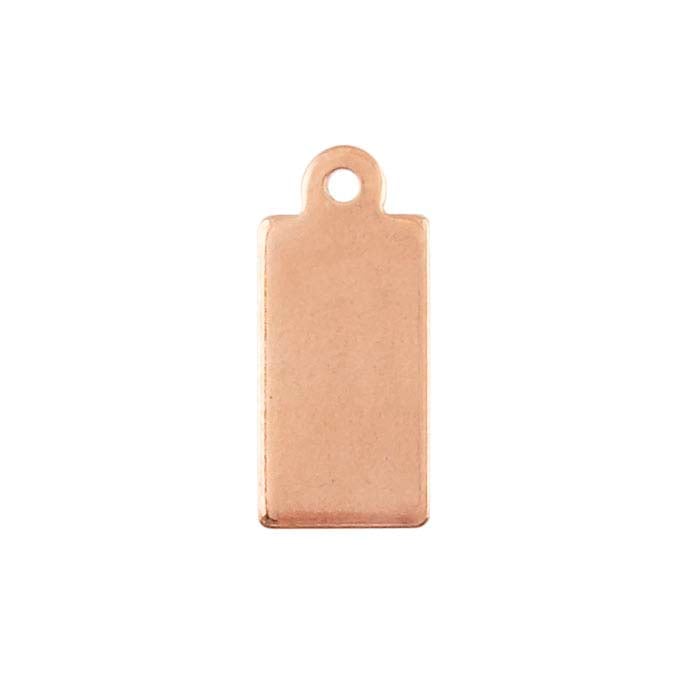 Copper 13.9 x 6.2mm Rectangle Tag, 1.02mm, 1/2-Hard