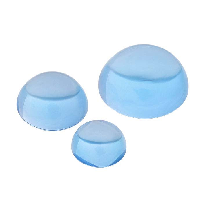 Swiss-Blue Topaz 4mm Round Cabochon