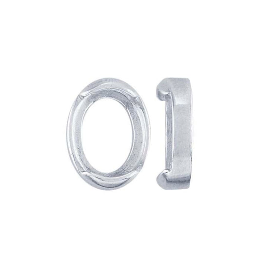 Sterling Silver 8 x 6mm Oval Half-Tube Bezel Setting