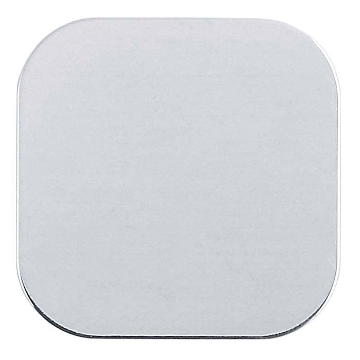 Sterling Silver Rounded Square Stampings, Soft