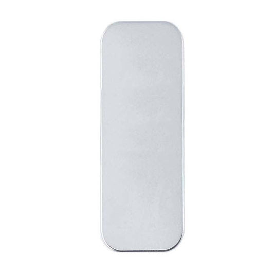 Sterling Silver 18 x 6 mm Rundad Rektangel Stansning, 0,64 mm, Mjuk