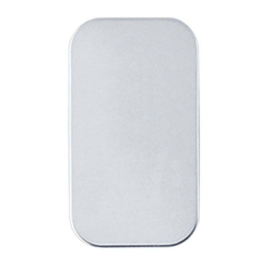 Sterling Silver 18 x 10 mm Rundad Rektangel Stansning, 0,51 mm, Mjuk