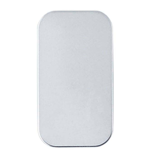 Sterling Silver 22 x 12 mm Rundad rektangel stansning, 0,51 mm, död-mjuk