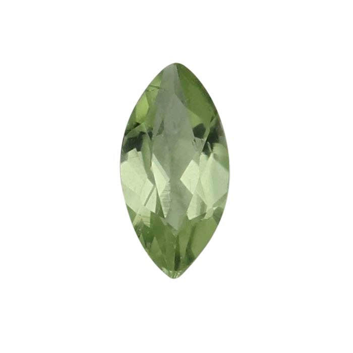 Peridoto 4 x 2 mm markizės formos briaunuotas brangakmenis