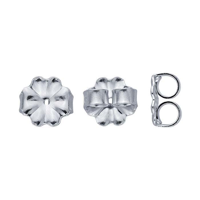 Sterling Silver 7mm dia. Heavyweight Friction Ear Nut