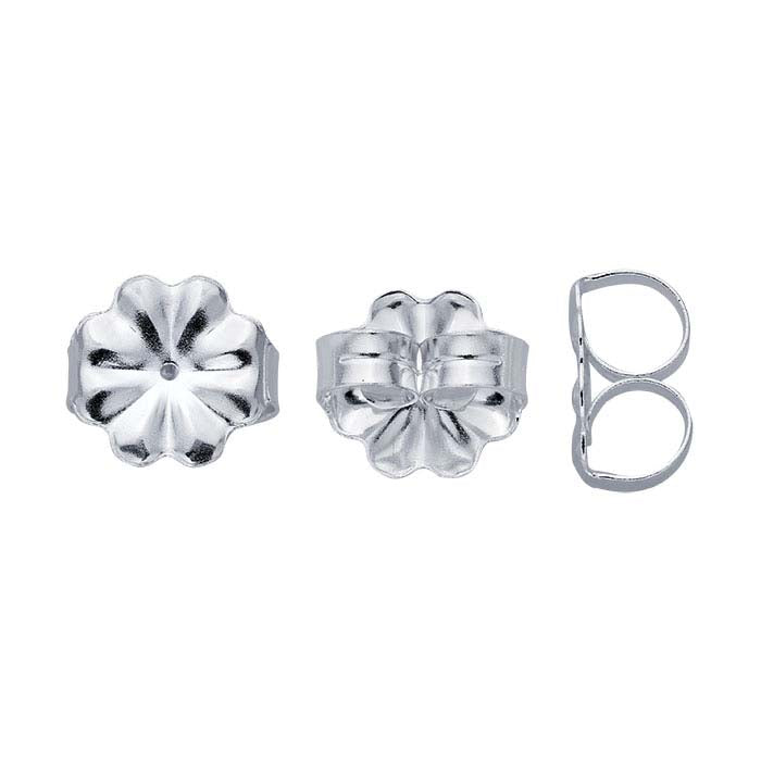 Sterling Silver 9mm dia. Medium-Weight Friction Ear Nut
