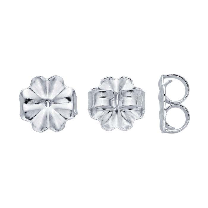 Sterling Silver 9mm dia. Heavyweight Friction Ear Nut