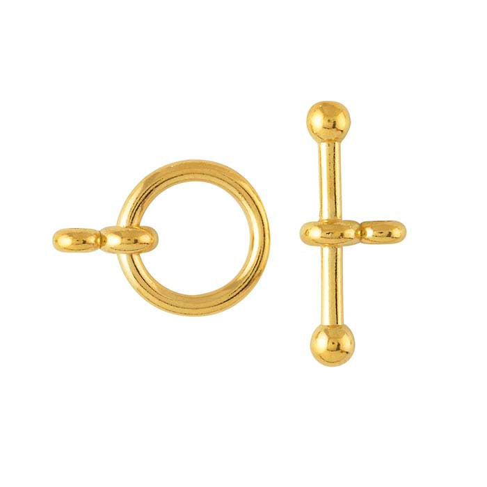 Fermoir à bascule à boule 14K Vermeil 17,3 x 20,6 mm
