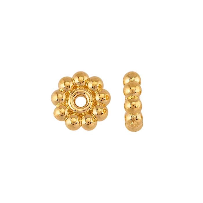 14K Vermeil 3.25 x 1.3mm Bali-Style Bead