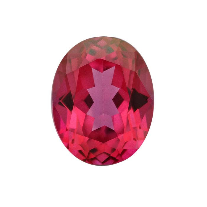 Azotic® Hot Pink Topaz 10 x 8mm Oval Faceted Gemstone