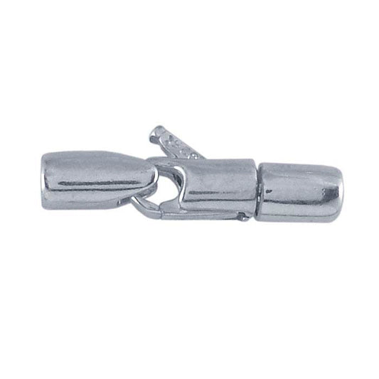 Sidabrinis 18 x 3,8 mm vamzdelio galo suktukas su omaro užsegimu