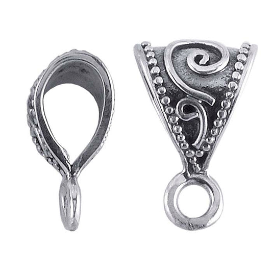 Sterling Silver Bali-Style Bail with Ring