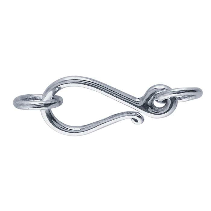 Fermoir crochet et œil en argent sterling 23,4 x 8,6 mm