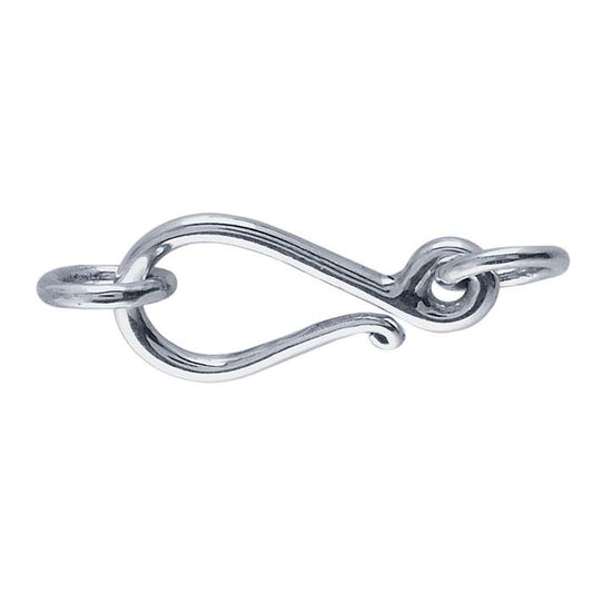 Sidabro 23,4 x 8,6 mm kabliuko ir kilpos užsegimas
