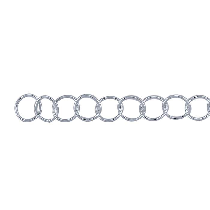 Sterling Silver 3.5mm Round Cable Chain, By the Foot