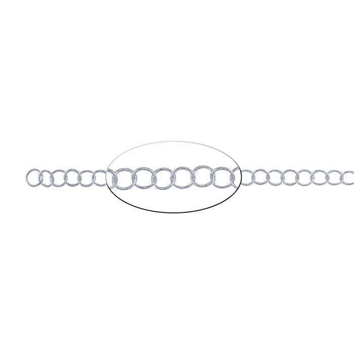 Sterling Silver Round Cable Chain