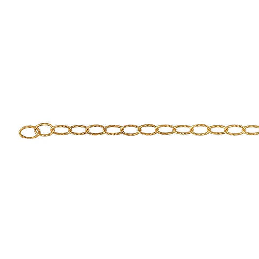 14/20 Yellow Gold-Filled 2.8mm Rope-Patterned Oval Cable Chain, By the Foot