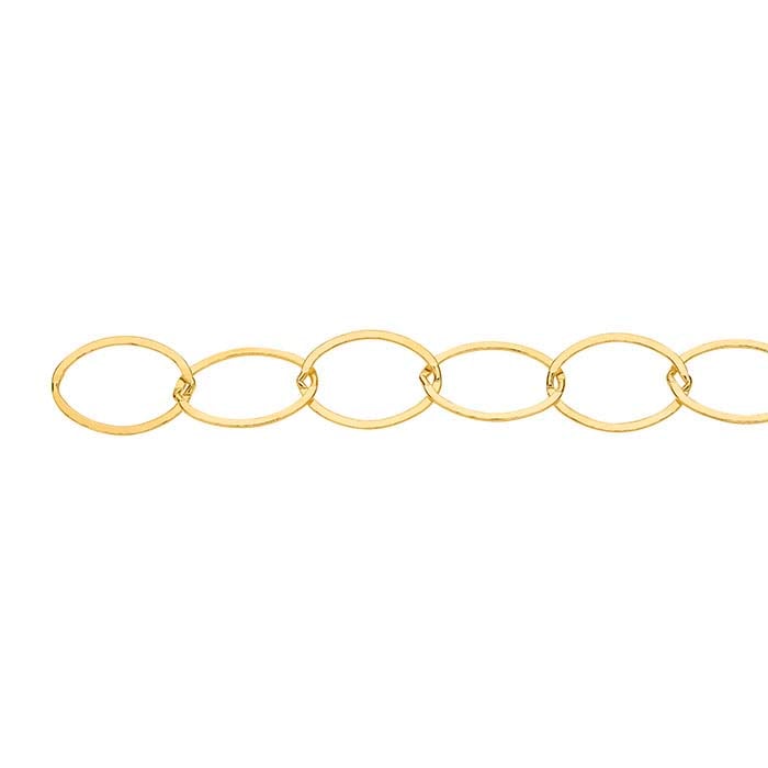 14/20 Yellow Gold-Filled Flat Oval Cable Chain