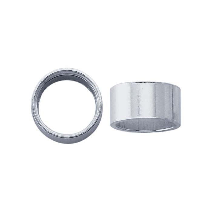 Sterling Silver 4mm Round Tube Bezel Setting, Die Struck