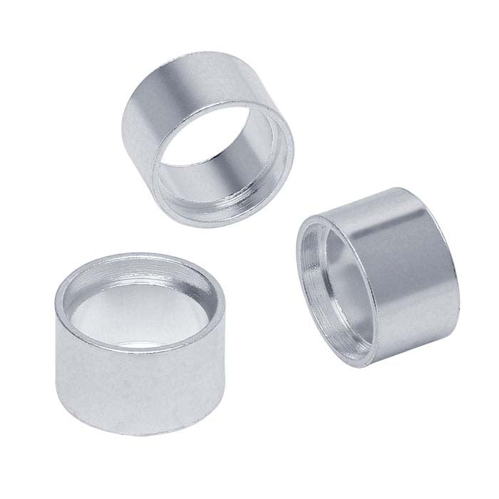 Sterling Silver 6mm Round Tube Bezel Setting, Die Struck