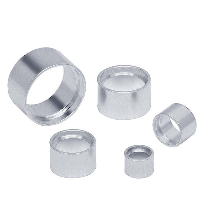 Sterling Silver 6mm Round Tube Bezel Setting, Die Struck