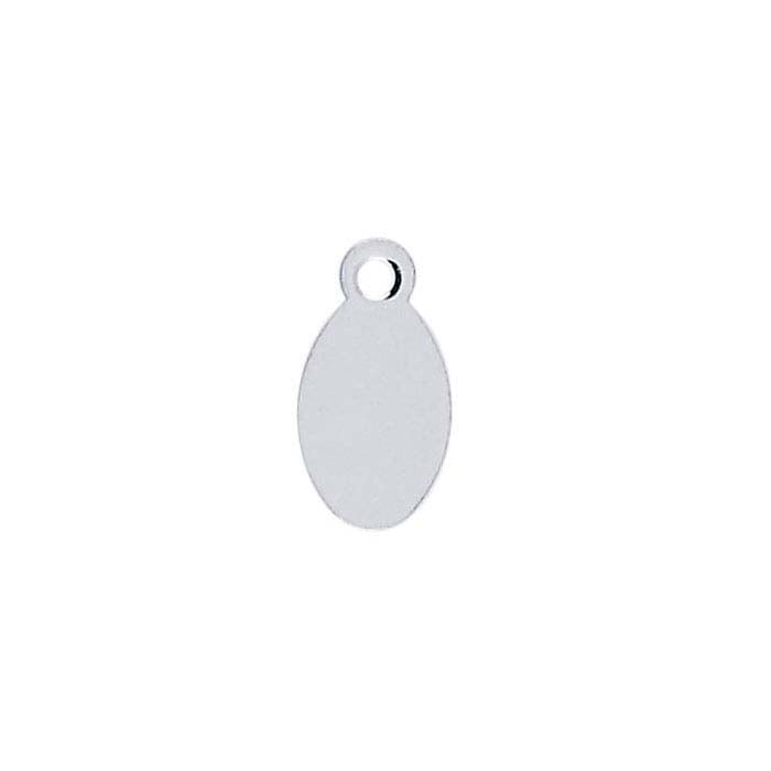 Sterling Silver Oval Tags with Ring