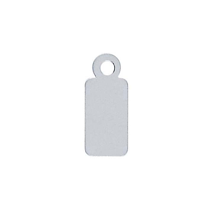 Sterling Silver 11.7 x 4.9mm Rectangle Tag, 0.40mm, Soft