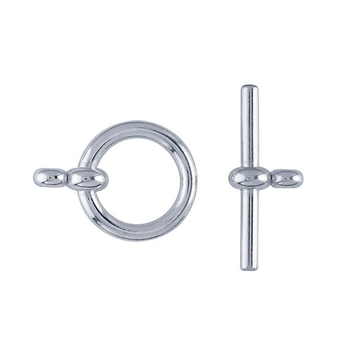 Sterling Silver 25,6 x 28,2 mm Flat-End Toggle Lås