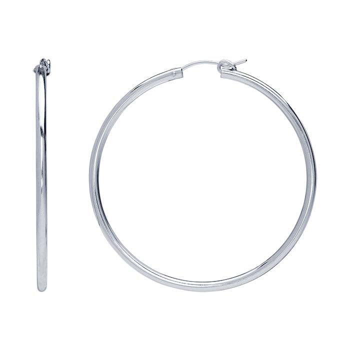 Sterling Silver 2.3mm Tubing Hoop Earrings