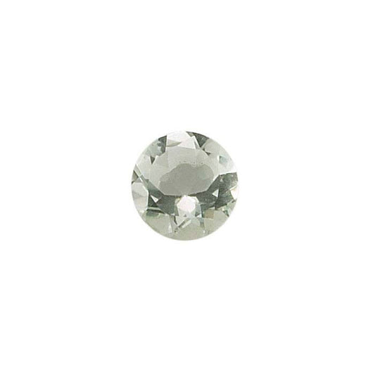 Green Quartz 8mm Round Faceted Gemstone, AA-Grade