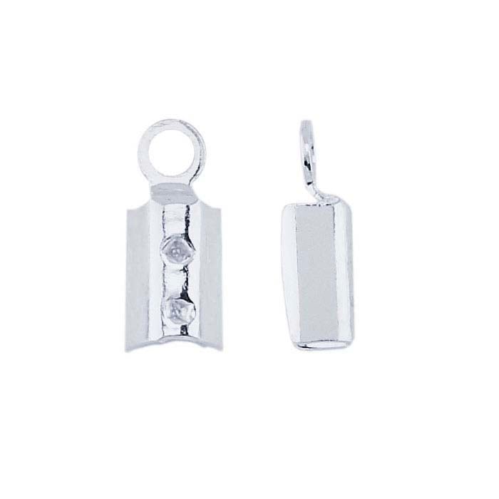 Sterling Silver Fold-Over Cord End Cap