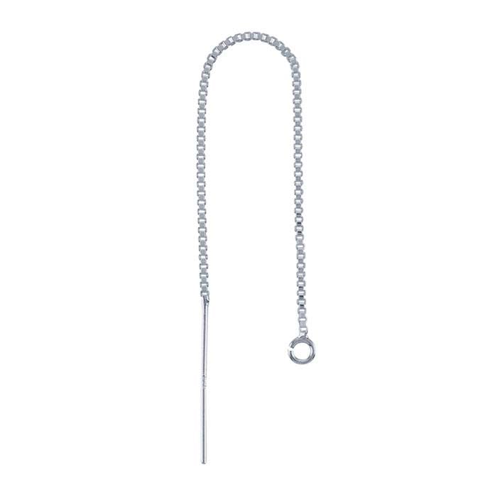 Box Chain Ear Thread with Open Ring