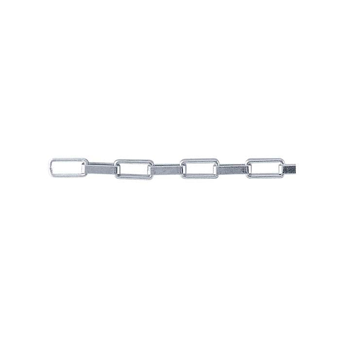 Sterling Silver 1.7mm Long Box Chain, By the Foot