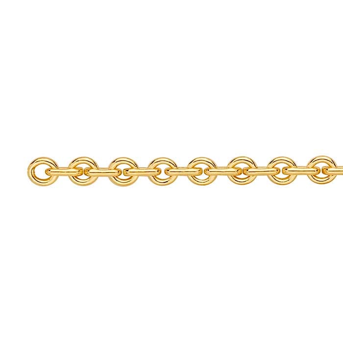 14/20 Yellow Gold-Filled 2.7mm Long & Short Chain, By the Foot