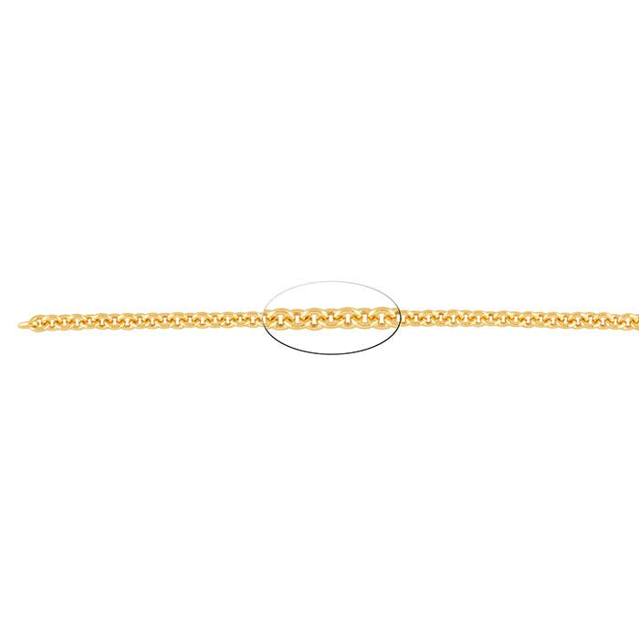 14/20 Yellow Gold-Filled 4.3mm Oval Cable Chain, By the Foot