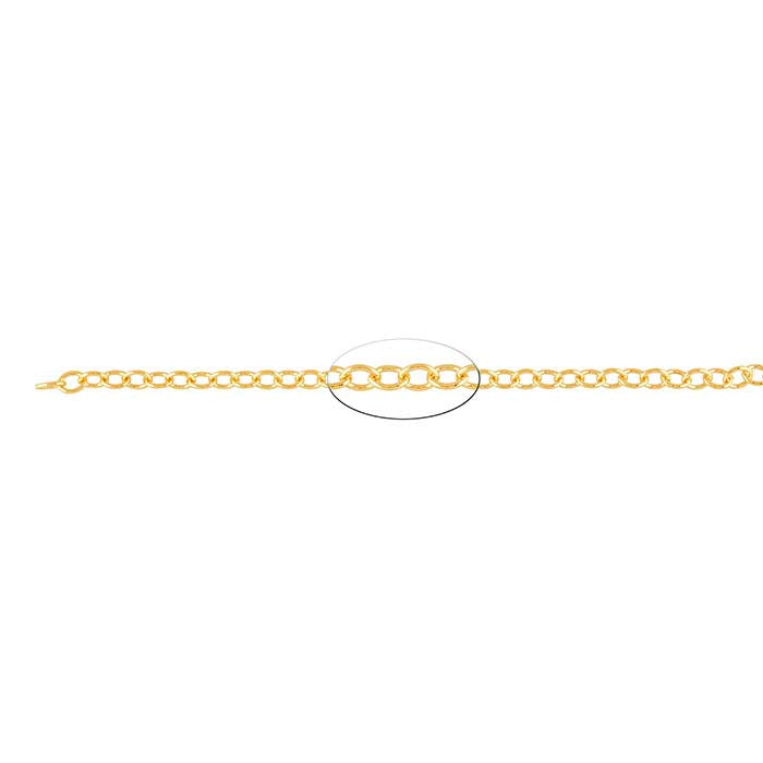 14/20 Yellow Gold-Filled 4.7mm Oval Cable Chain, By the Foot