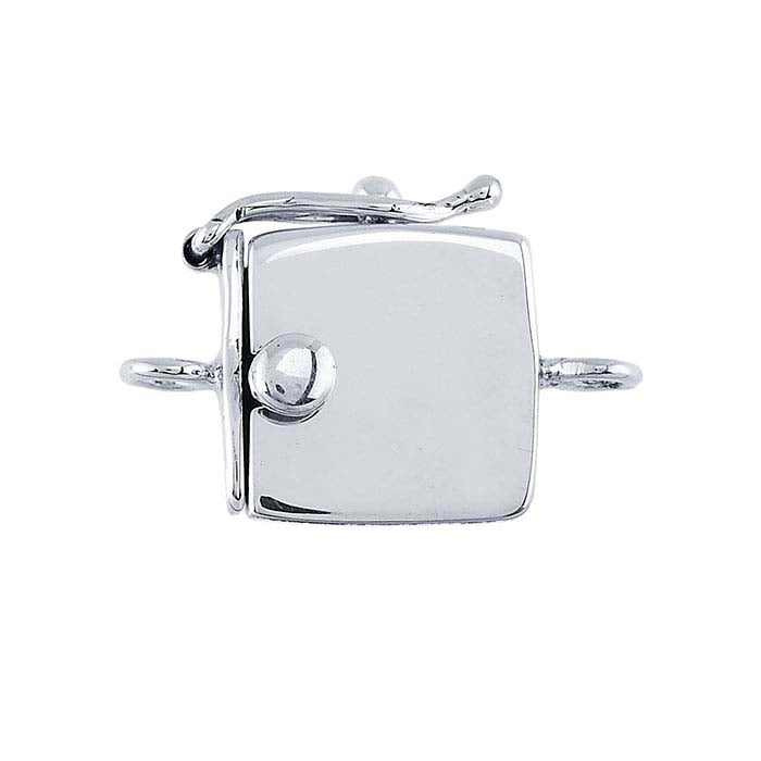 Sterling Silver Square Box Safety Clasp