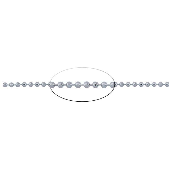 Sterling Silver Diamond-Cut Bead Chain