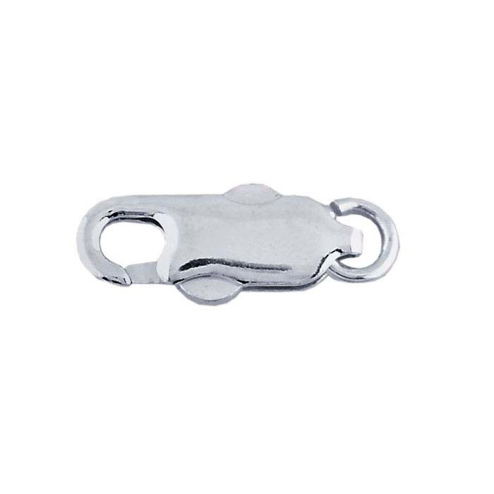 Sterlingsilver 19 x 6,7 mm oval dubbeltryckande hummerlås med öppet ring
