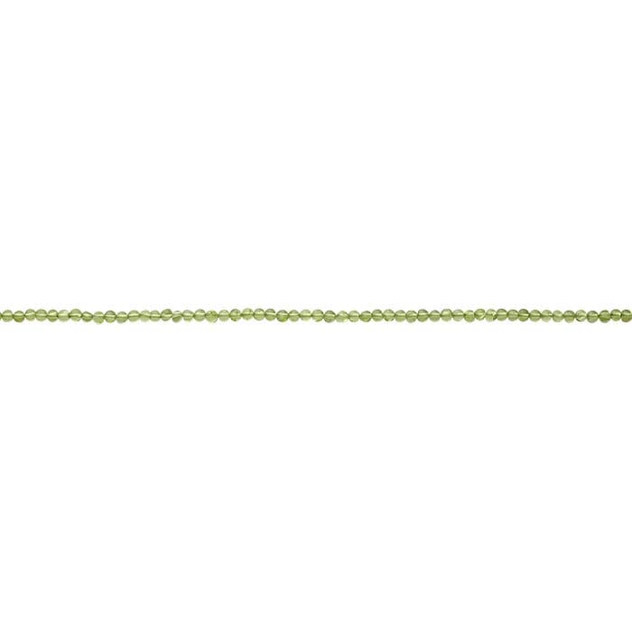 Premium Peridootti 3 mm pyöreä helmirivi