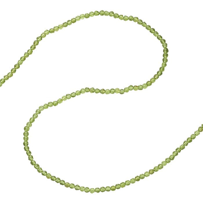 Premium Peridot 4mm Round Bead Strand