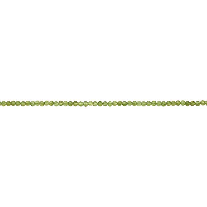 Premium Peridot 4mm Round Bead Strand