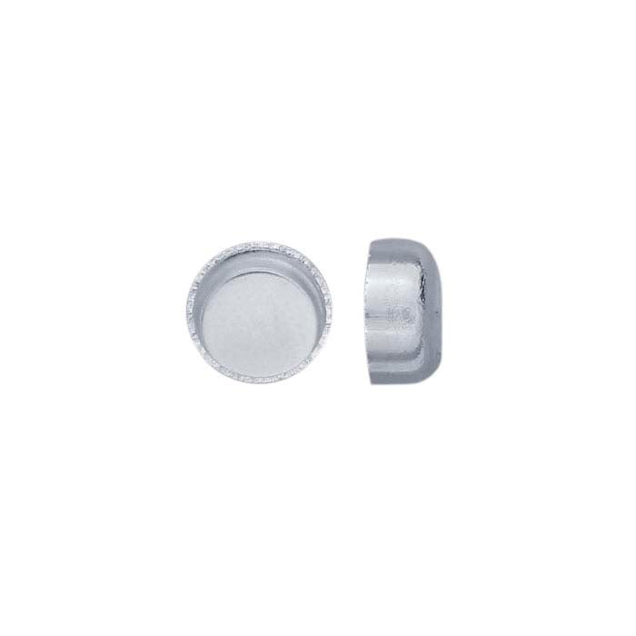 .999 Fine Silver 4mm Round Bezel Cup Setting
