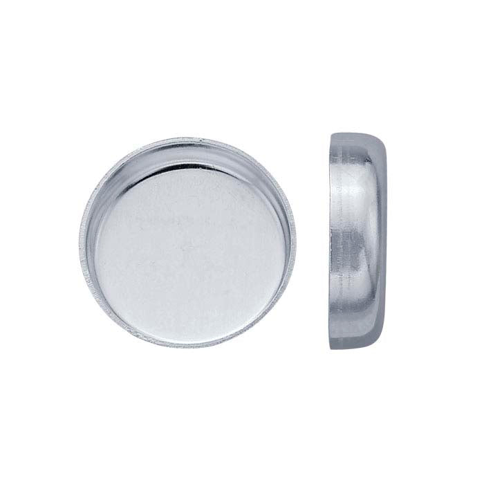 .999 Fine Silver 8mm Round Bezel Cup Setting