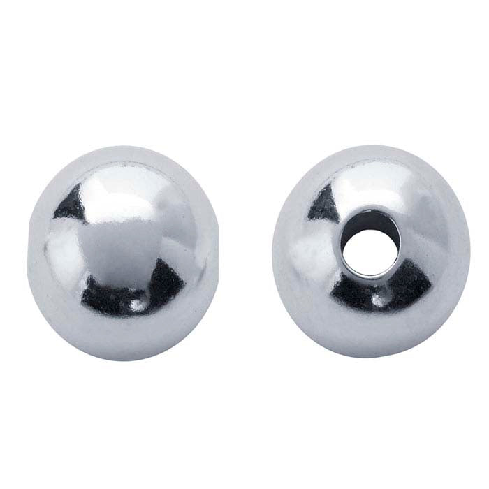 Sterling Silver 3.5mm Round Seamless-Look Bead