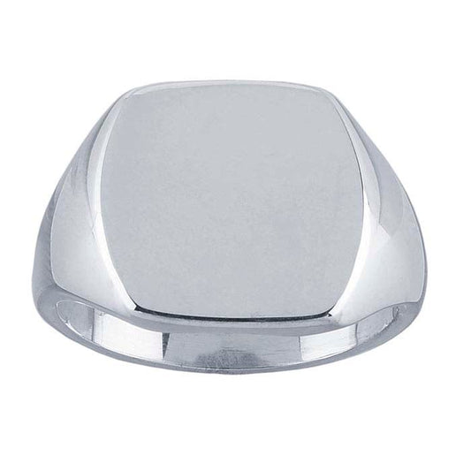 Sterling Silver 15 x 14mm Signet Ring