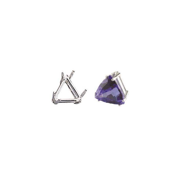 Sterling Silver 6mm Triangle ReadySet™ 6-Prong Setting