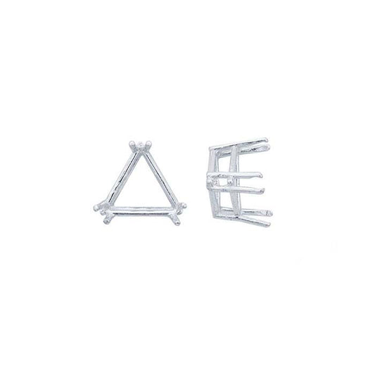 Sterling Silver 10mm Triangle ReadySet™ 6-Prong Setting