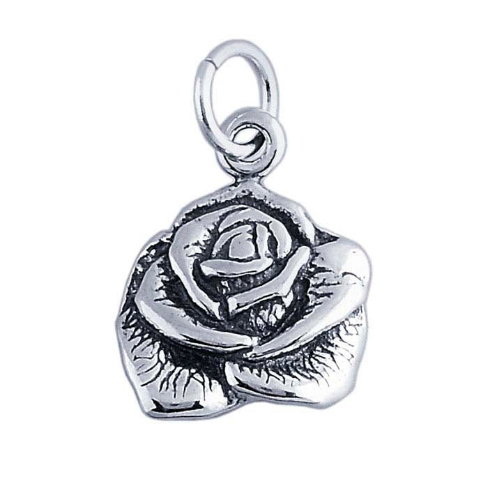 Sterling Silver Rose Blossom Charm